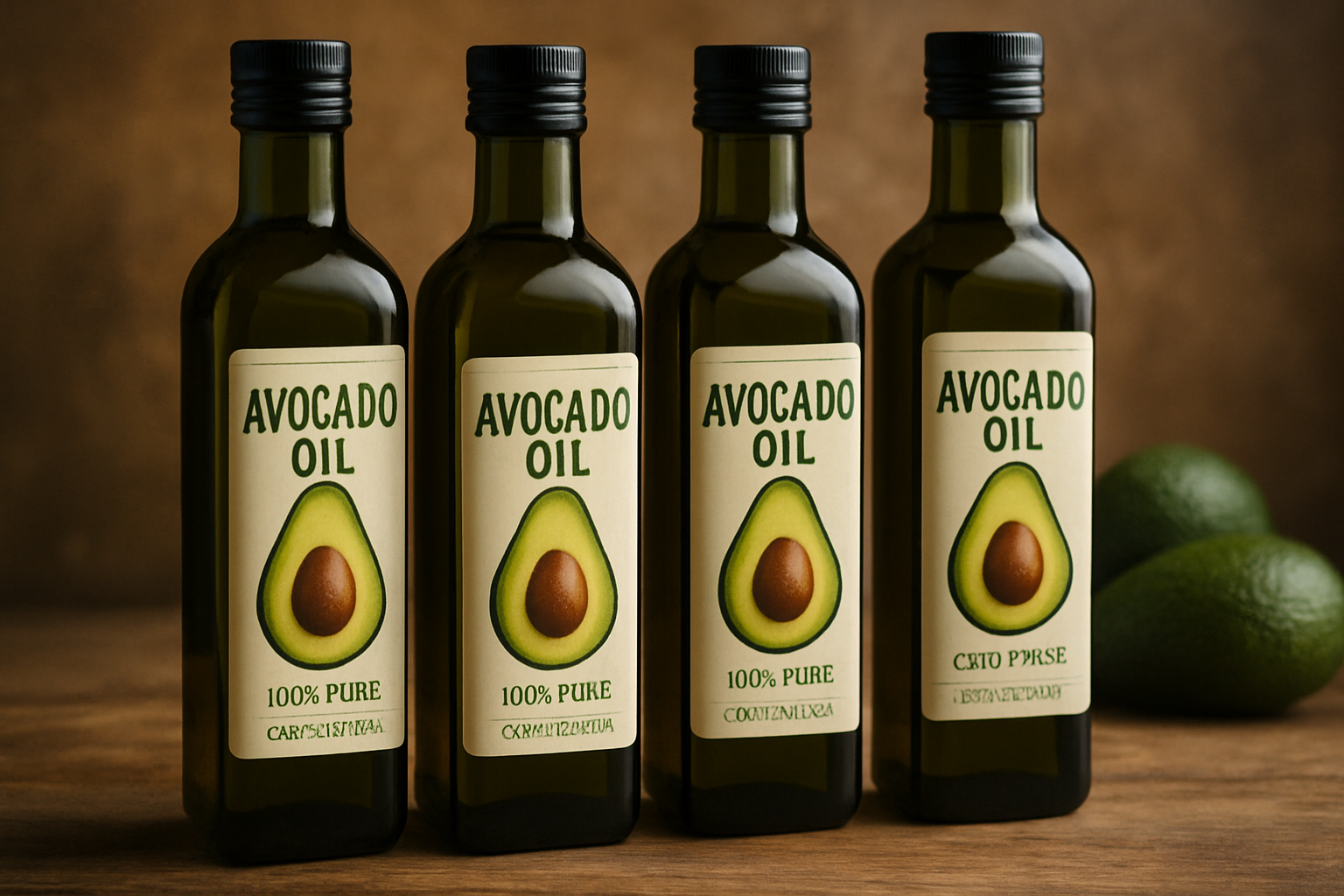 Botellas de aceite de aguacate de alta calidad